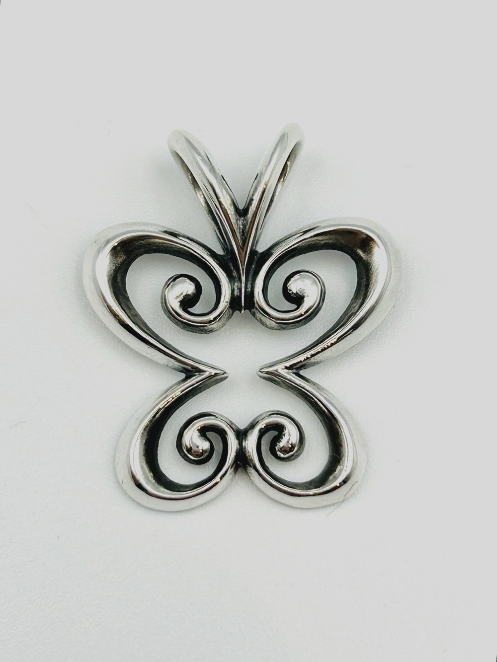 Retired James Avery 925 Sterling Silver Large Sculpted Spring Butterfly Pendant